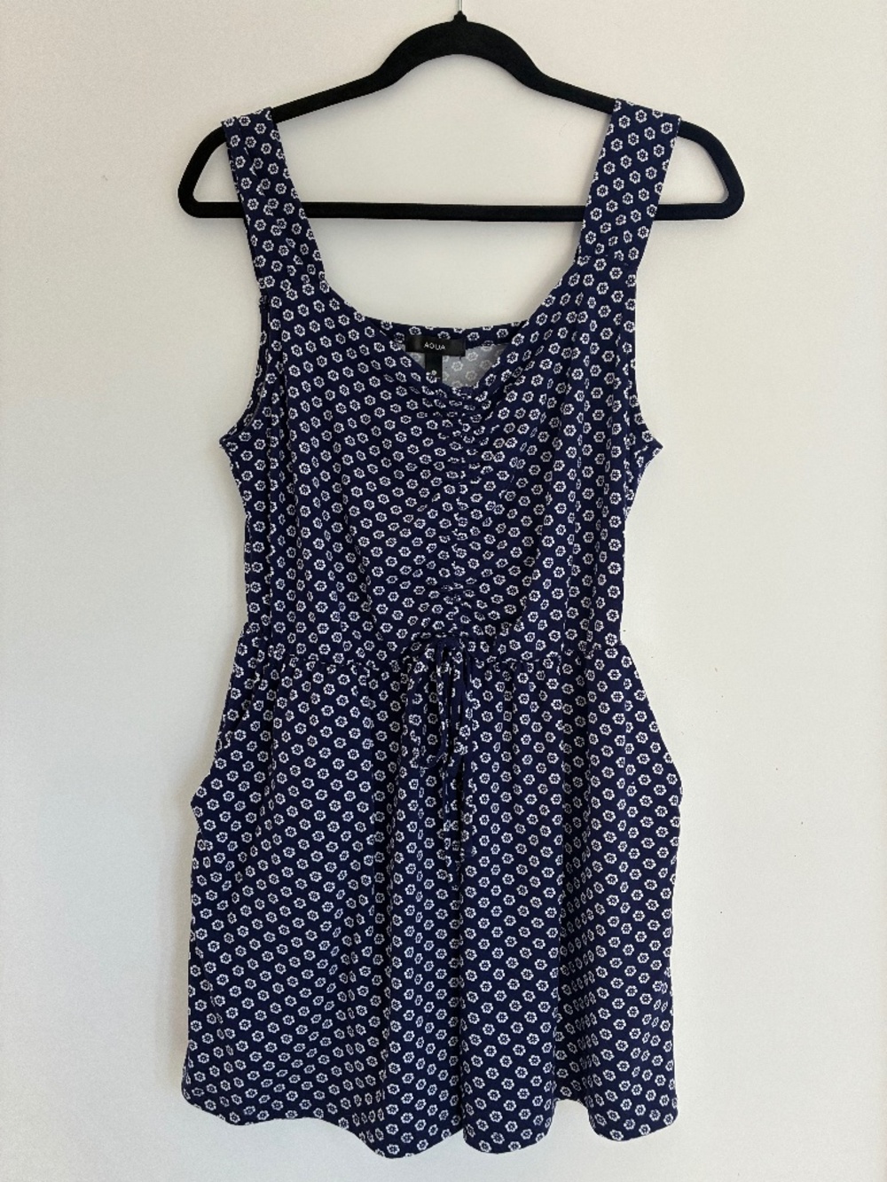 AQUA floral print ruched romper